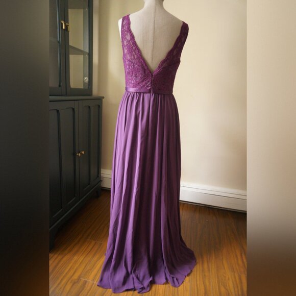 💜 Morilee Madeline Gardner Style 714 Bridesmaid/Formal Gown - US 12 - Eggplant - Picture 9 of 12